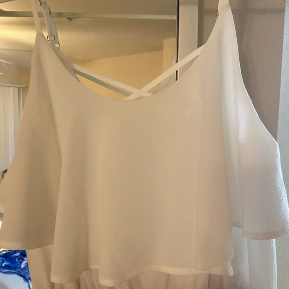 White and “peach-colored” jumpsuit! - Picture 2 of 5